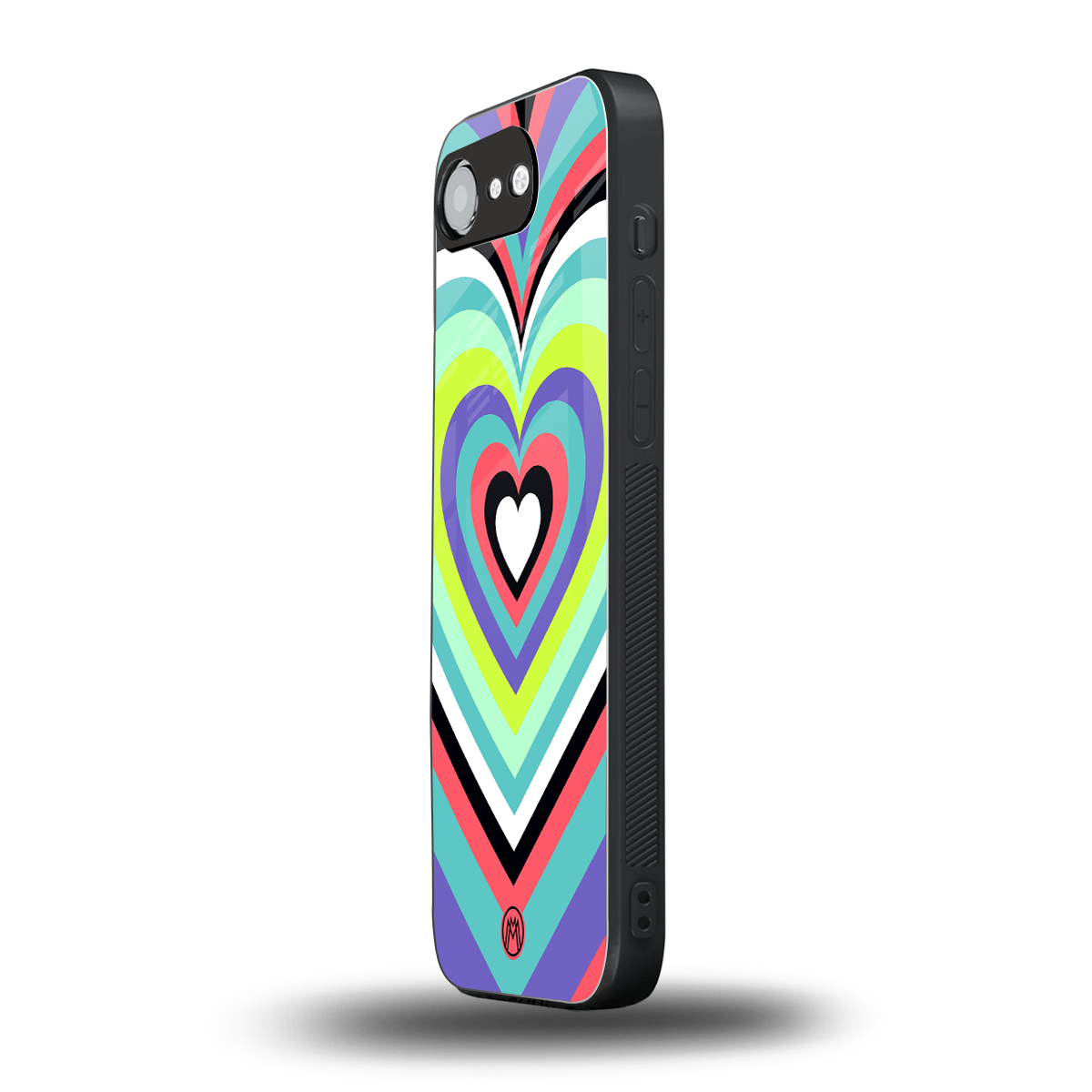 y2k sweet fusion pink hearts back phone cover | glass case for iphone 16e