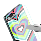 y2k sweet fusion pink hearts back phone cover | glass case for iphone 16e