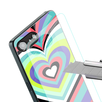 y2k sweet fusion pink hearts back phone cover | glass case for iphone 16e