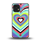 y2k sweet fusion pink hearts back phone cover | glass case for nothing phone 1