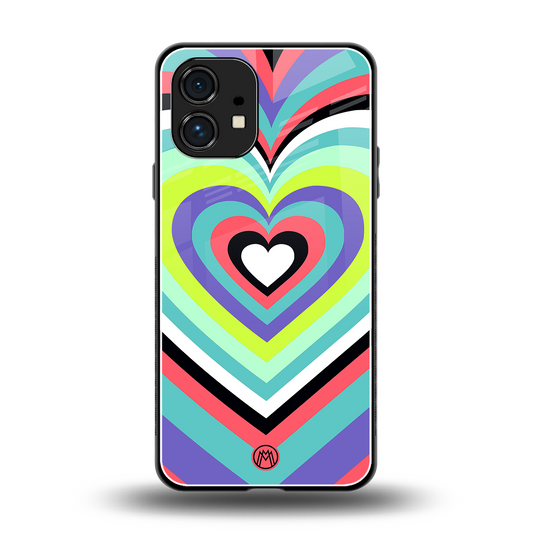 y2k sweet fusion pink hearts back phone cover | glass case for nothing phone 1