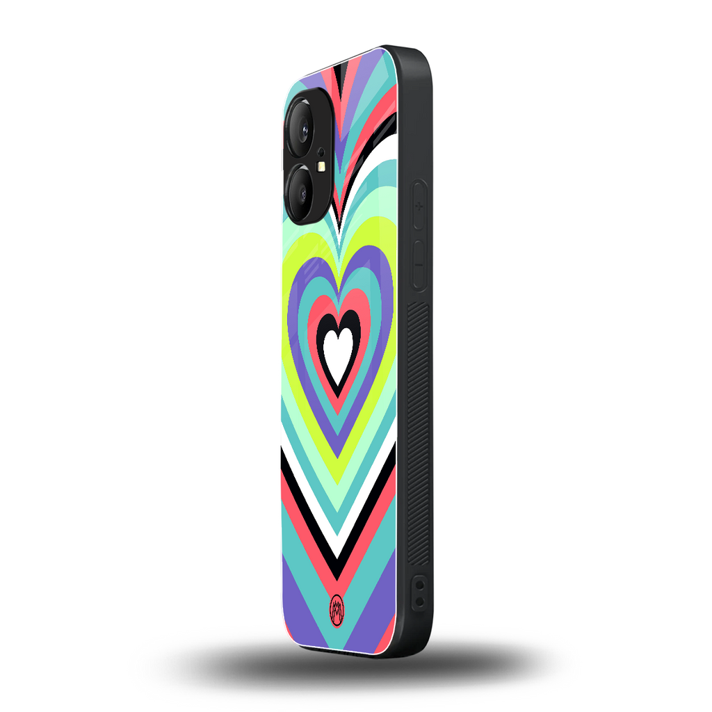 y2k sweet fusion pink hearts back phone cover | glass case for nothing phone 1