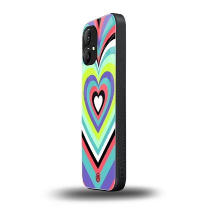 y2k sweet fusion pink hearts back phone cover | glass case for nothing phone 1