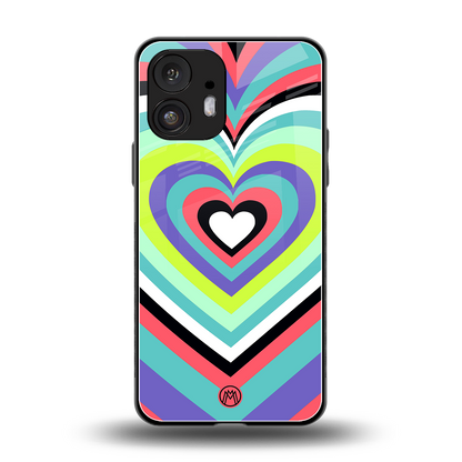 y2k sweet fusion pink hearts back phone cover | glass case for nothing phone 2