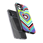 y2k sweet fusion pink hearts back phone cover | glass case for nothing phone 2