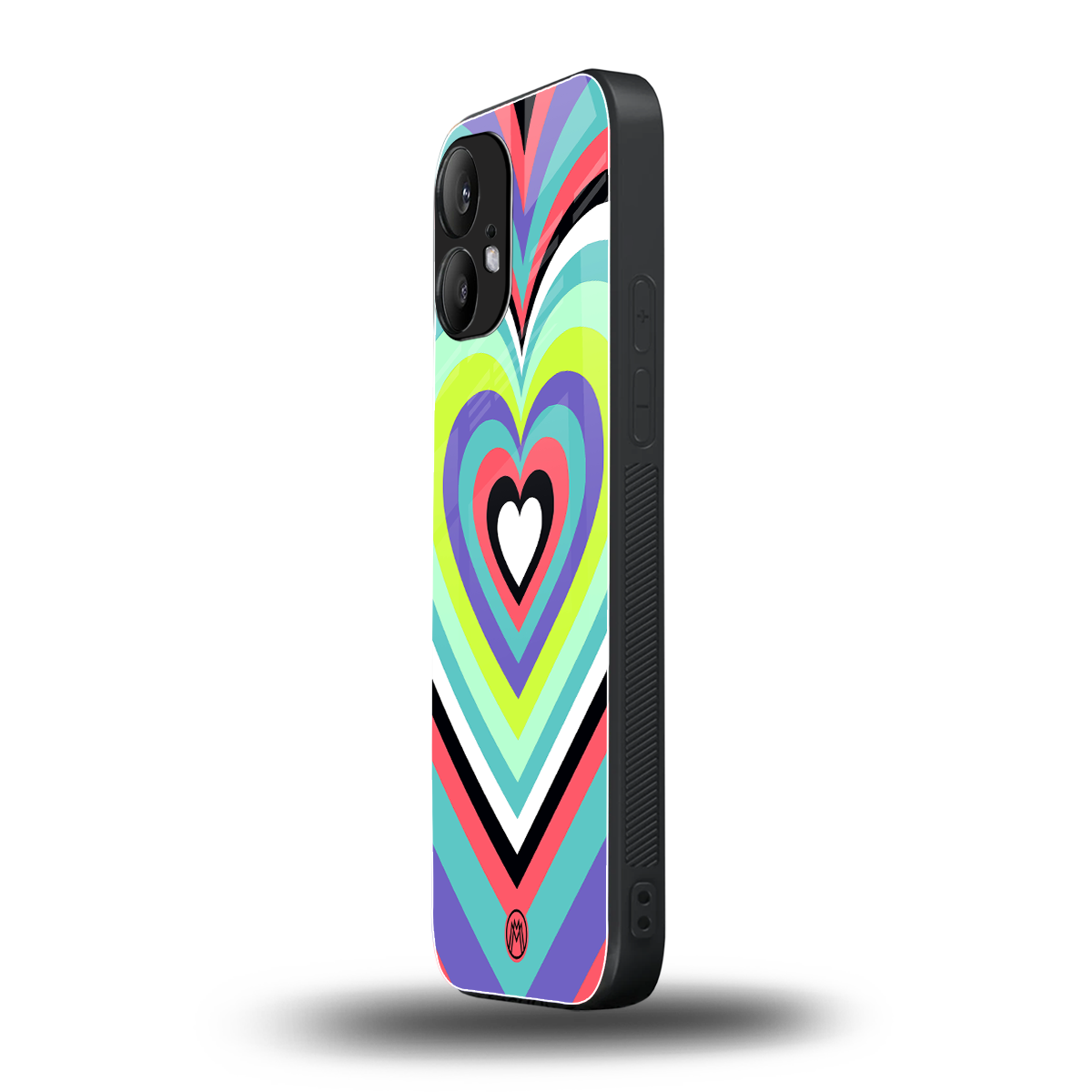 y2k sweet fusion pink hearts back phone cover | glass case for nothing phone 2