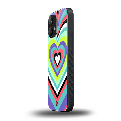 y2k sweet fusion pink hearts back phone cover | glass case for nothing phone 2