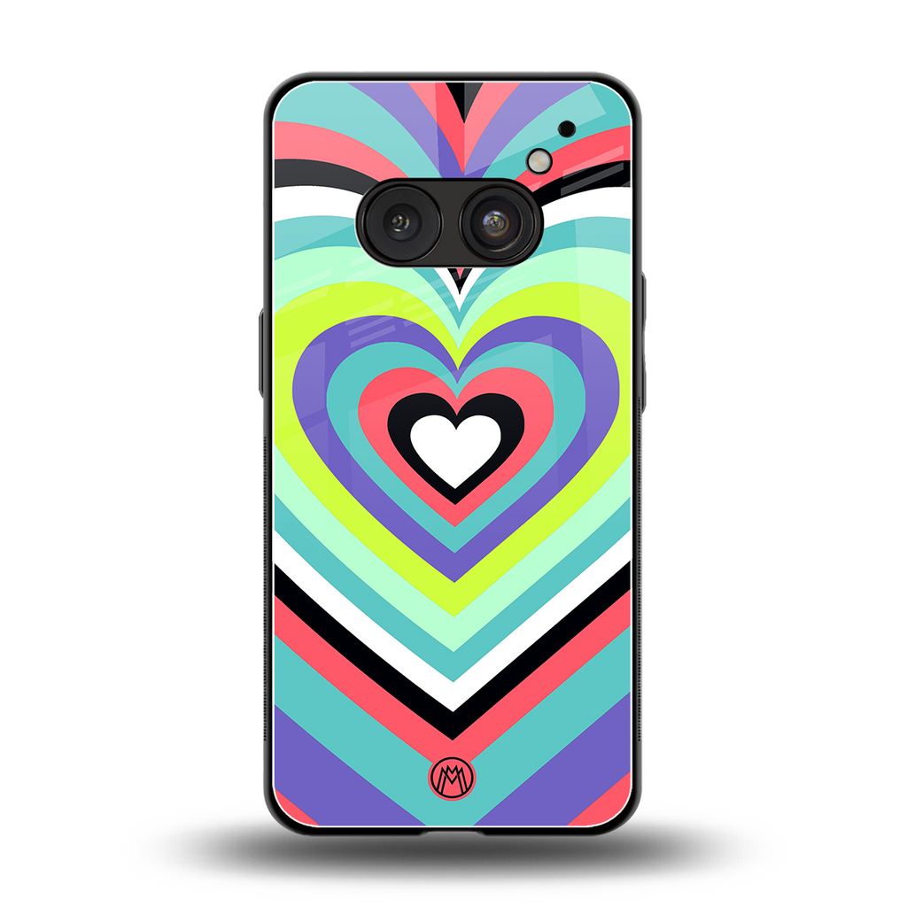 y2k sweet fusion pink hearts back phone cover | glass case for nothing phone 2a