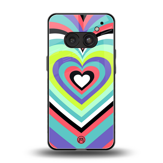 y2k sweet fusion pink hearts back phone cover | glass case for nothing phone 2a