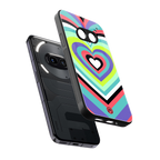 y2k sweet fusion pink hearts back phone cover | glass case for nothing phone 2a