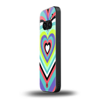 y2k sweet fusion pink hearts back phone cover | glass case for nothing phone 2a