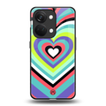 y2k sweet fusion pink hearts back phone cover | glass case for oneplus nord 3