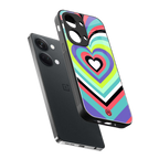 y2k sweet fusion pink hearts back phone cover | glass case for oneplus nord 3
