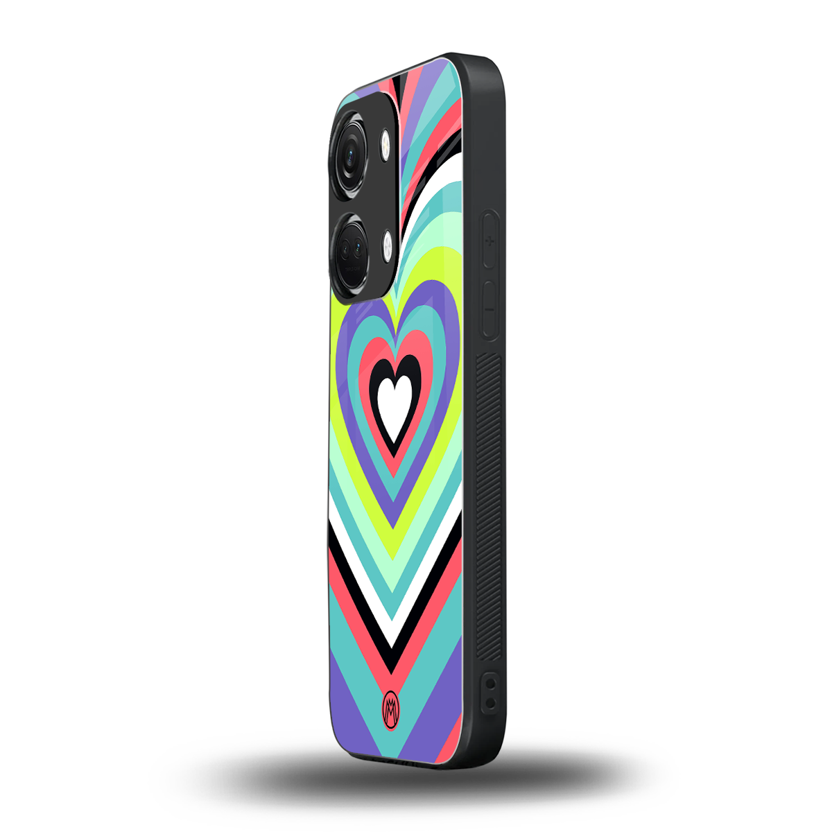 y2k sweet fusion pink hearts back phone cover | glass case for oneplus nord 3