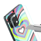 y2k sweet fusion pink hearts back phone cover | glass case for oneplus nord 3