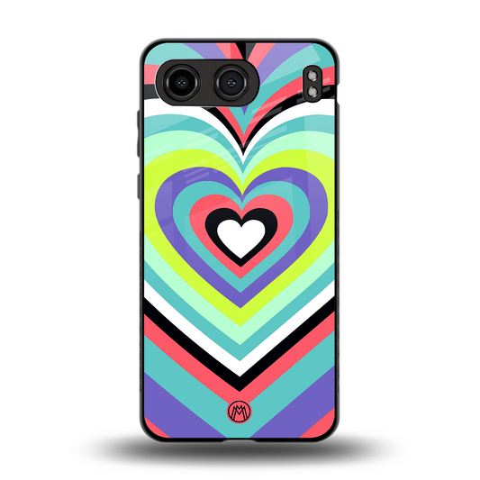 y2k sweet fusion pink hearts back phone cover | glass case for oneplus nord 4