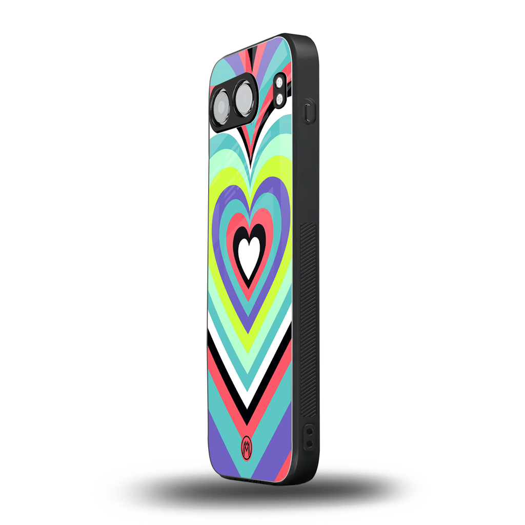 y2k sweet fusion pink hearts back phone cover | glass case for oneplus nord 4