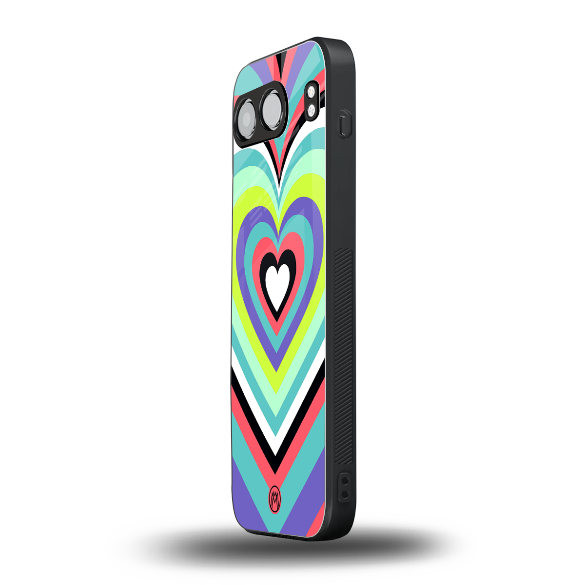 y2k sweet fusion pink hearts back phone cover | glass case for oneplus nord 4