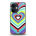 y2k sweet fusion pink hearts back phone cover | glass case for oneplus nord ce 3