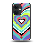 y2k sweet fusion pink hearts back phone cover | glass case for oneplus nord ce 3