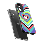y2k sweet fusion pink hearts back phone cover | glass case for oneplus nord ce 3