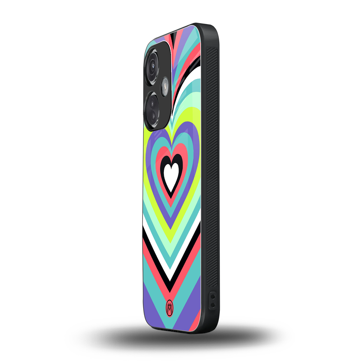 y2k sweet fusion pink hearts back phone cover | glass case for oneplus nord ce 3