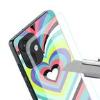 y2k sweet fusion pink hearts back phone cover | glass case for oneplus nord ce 3