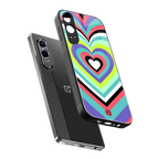 y2k sweet fusion pink hearts back phone cover | glass case for oneplus nord ce 4 lite