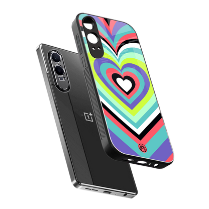 y2k sweet fusion pink hearts back phone cover | glass case for oneplus nord ce 4 lite