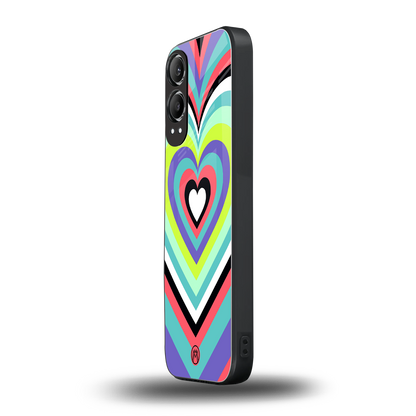 y2k sweet fusion pink hearts back phone cover | glass case for oneplus nord ce 4 lite