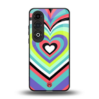 y2k sweet fusion pink hearts back phone cover | glass case for oneplus nord ce 4