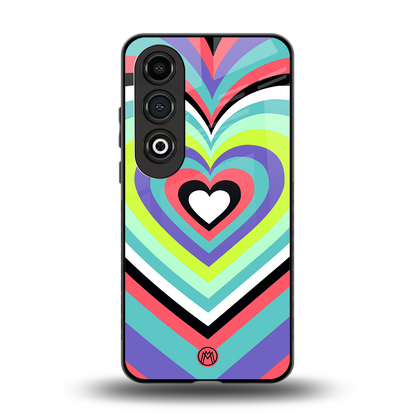 y2k sweet fusion pink hearts back phone cover | glass case for oneplus nord ce 4