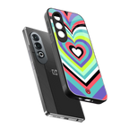 y2k sweet fusion pink hearts back phone cover | glass case for oneplus nord ce 4