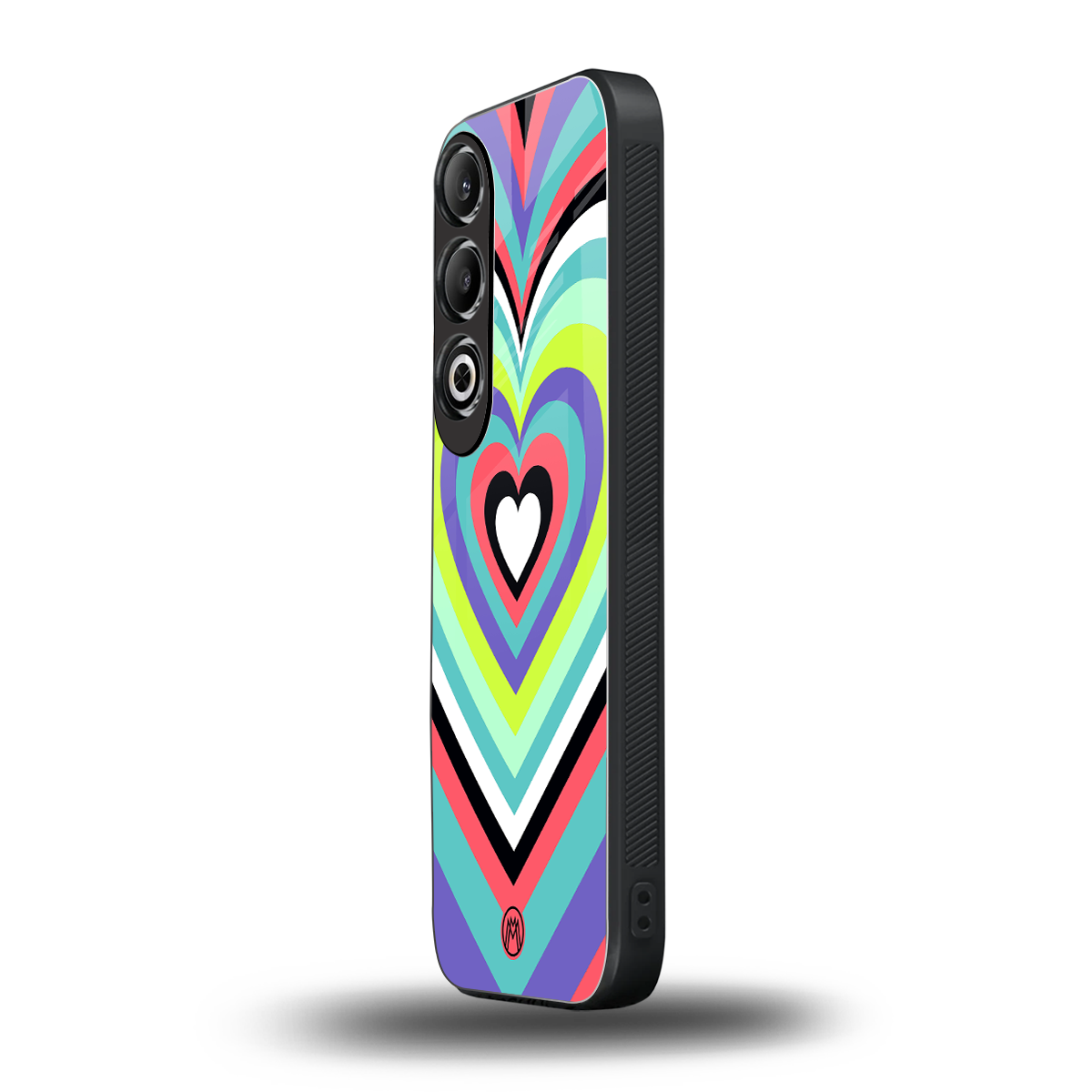 y2k sweet fusion pink hearts back phone cover | glass case for oneplus nord ce 4