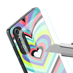 y2k sweet fusion pink hearts back phone cover | glass case for oneplus nord ce 4