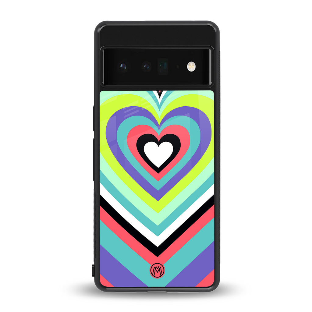 y2k sweet fusion pink hearts back phone cover | glass case for google pixel 6 pro