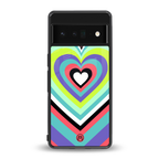 y2k sweet fusion pink hearts back phone cover | glass case for google pixel 6 pro