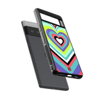 y2k sweet fusion pink hearts back phone cover | glass case for google pixel 6 pro