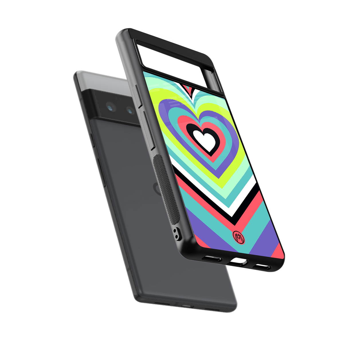 y2k sweet fusion pink hearts back phone cover | glass case for google pixel 6 pro