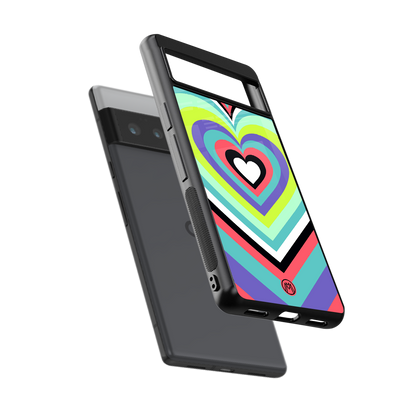 y2k sweet fusion pink hearts back phone cover | glass case for google pixel 6 pro