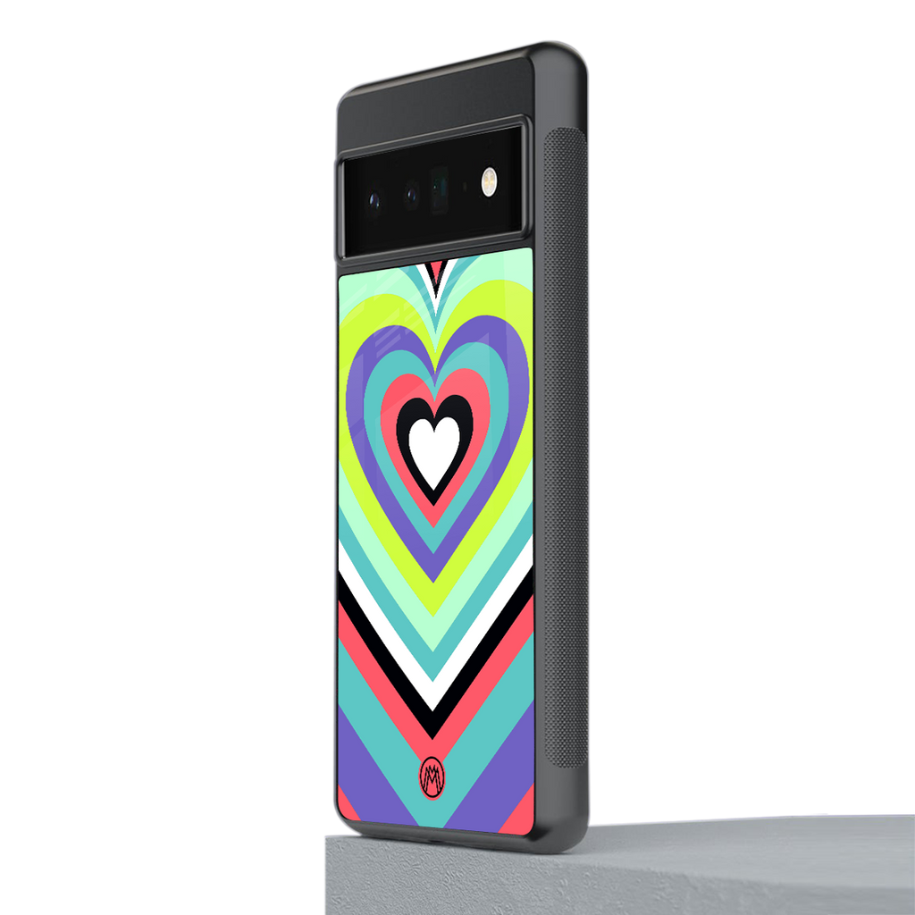 y2k sweet fusion pink hearts back phone cover | glass case for google pixel 6 pro