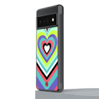 y2k sweet fusion pink hearts back phone cover | glass case for google pixel 6 pro