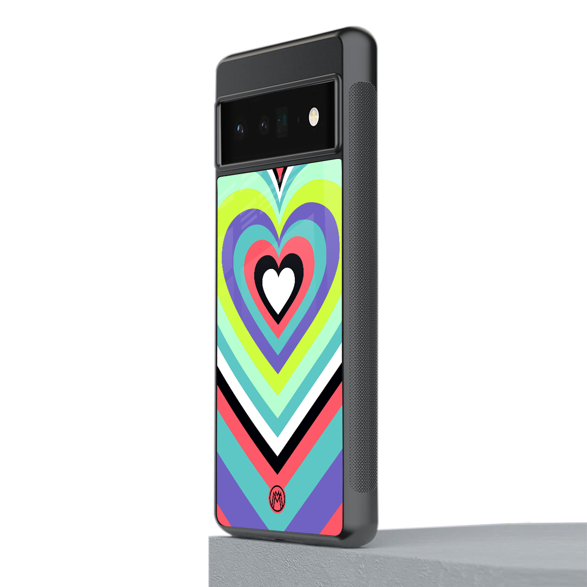 y2k sweet fusion pink hearts back phone cover | glass case for google pixel 6 pro