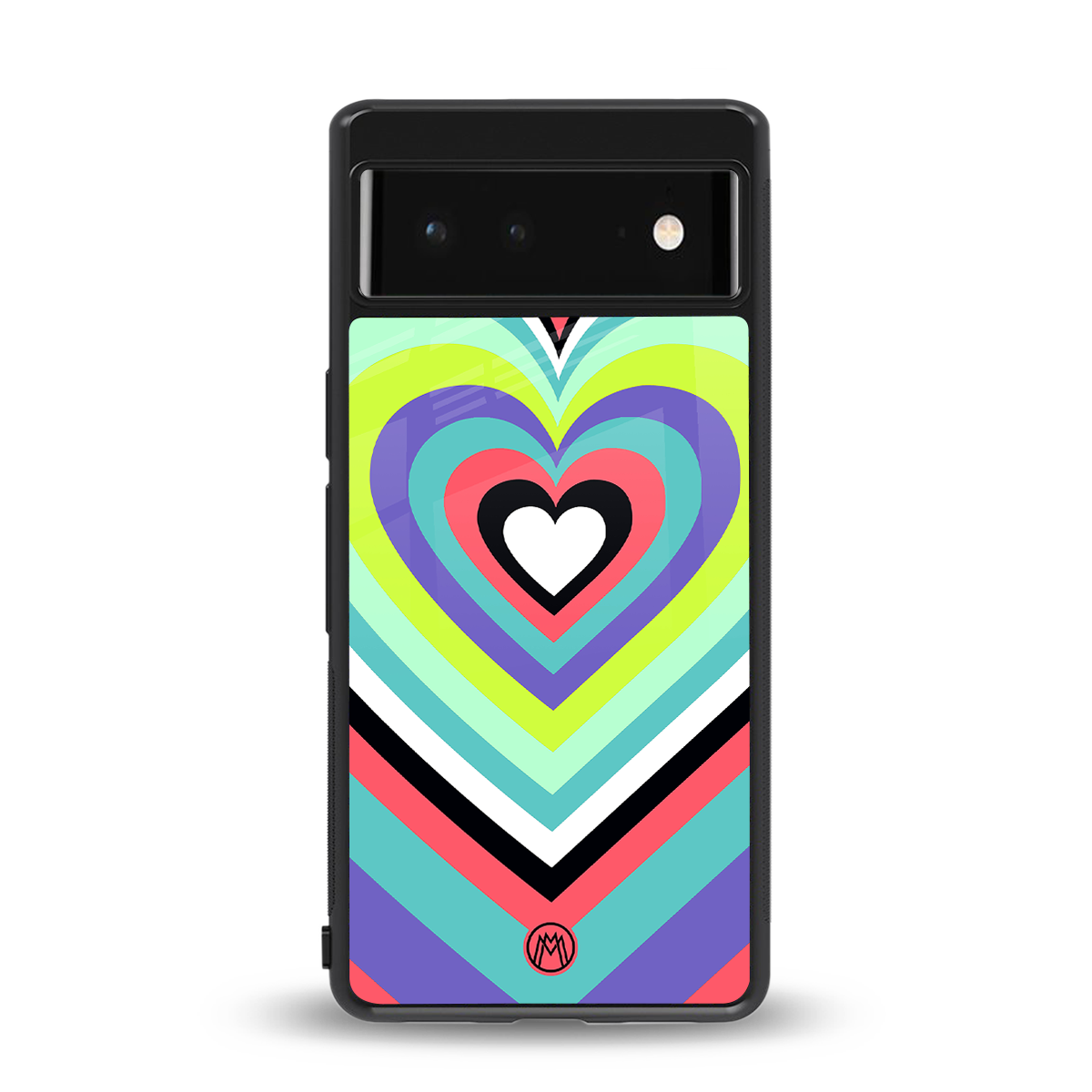 y2k sweet fusion pink hearts back phone cover | glass case for google pixel 6
