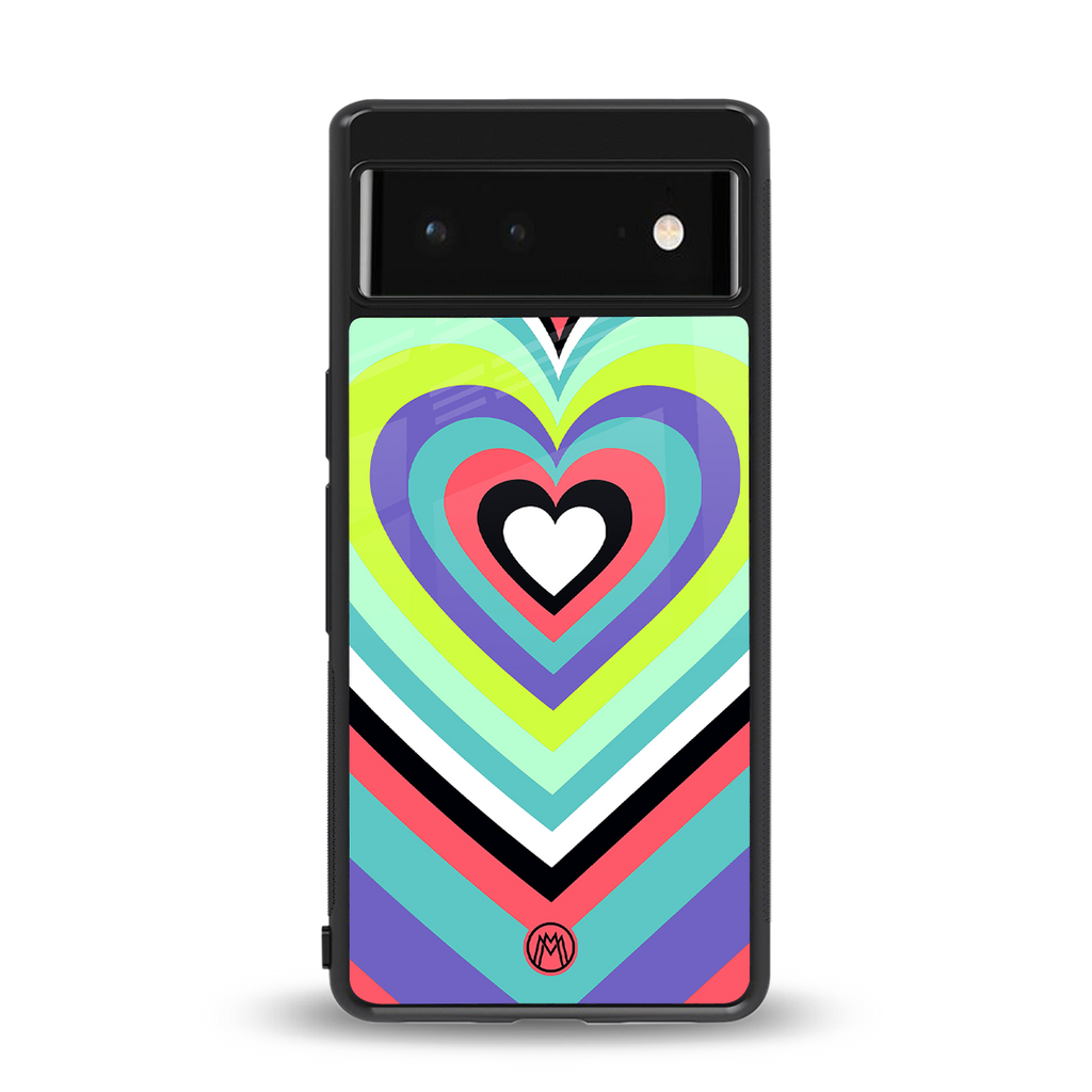 y2k sweet fusion pink hearts back phone cover | glass case for Google Pixel 6A