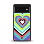 y2k sweet fusion pink hearts back phone cover | glass case for Google Pixel 6A