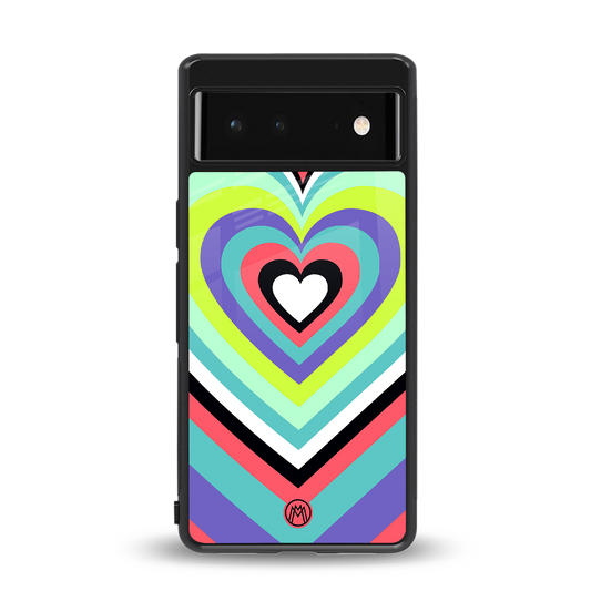 y2k sweet fusion pink hearts back phone cover | glass case for Google Pixel 6A