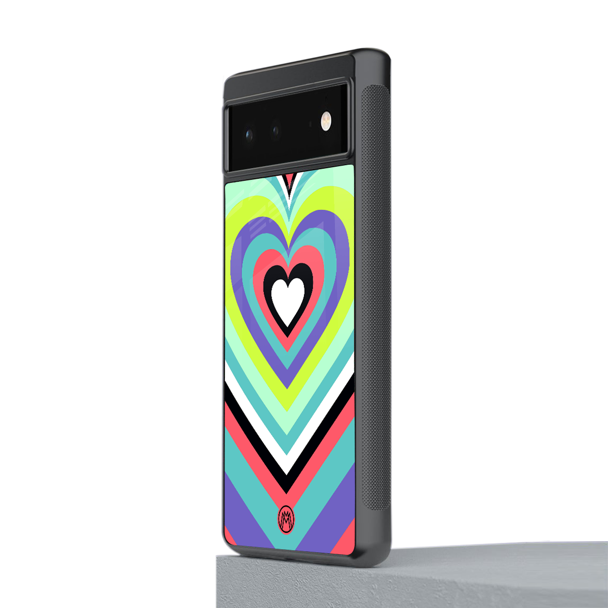 y2k sweet fusion pink hearts back phone cover | glass case for google pixel 6