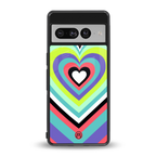 y2k sweet fusion pink hearts back phone cover | glass case for google pixel 7 pro