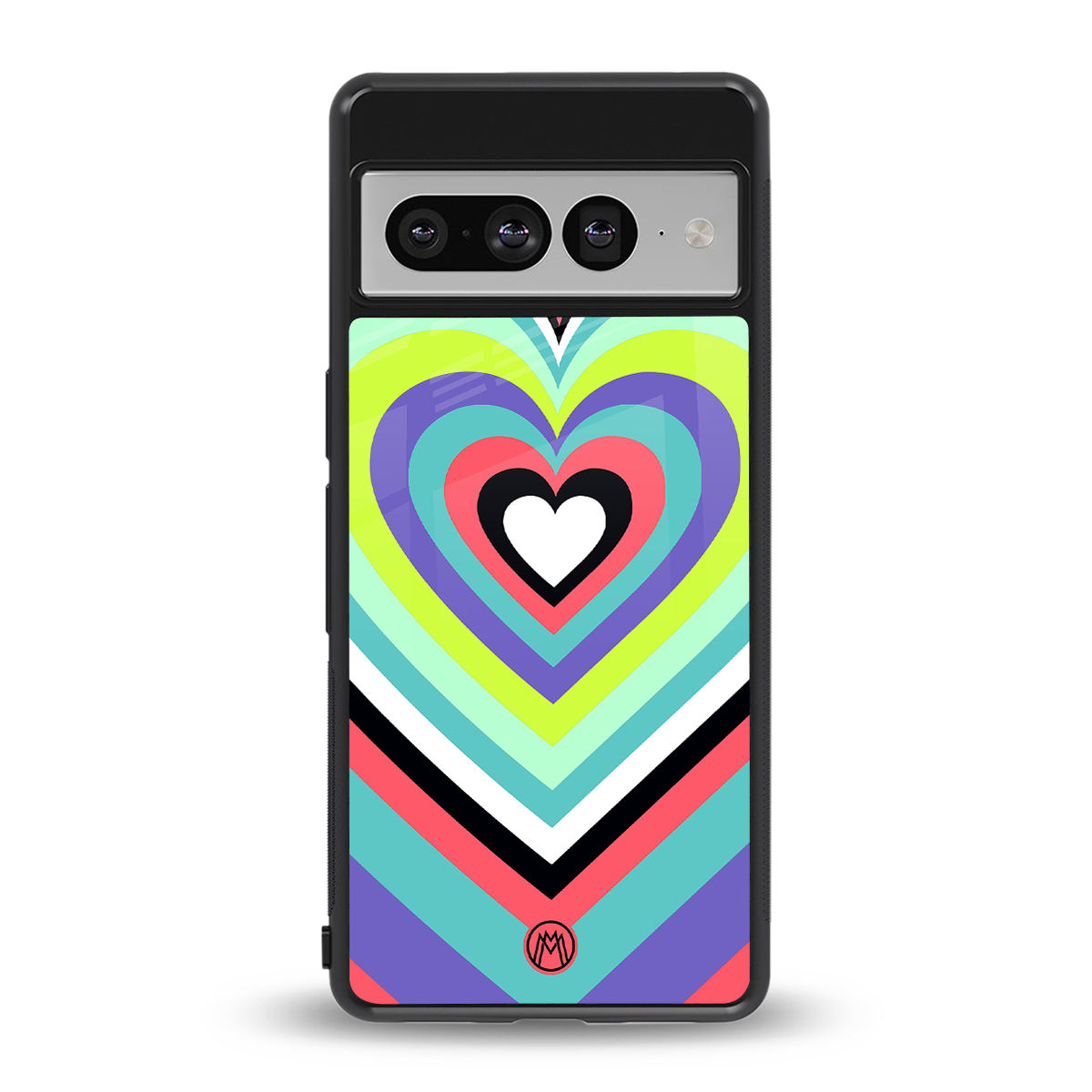 y2k sweet fusion pink hearts back phone cover | glass case for google pixel 7 pro